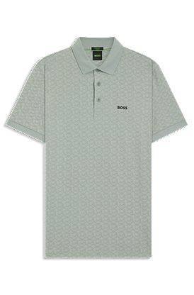 Paddy polo shirt in stretch cotton with printed pattern