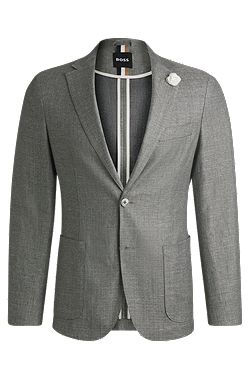 Slim-fit blazer in micro-patterned fabric