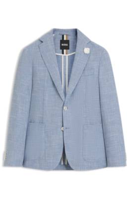 Slim-fit blazer in micro-patterned fabric 1