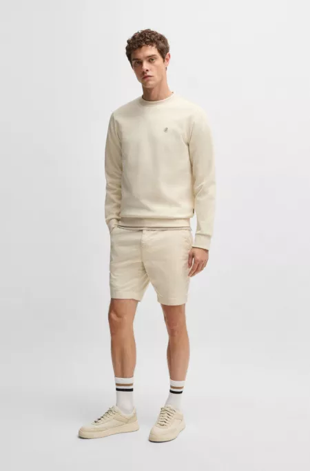 Slim-fit shorts in stretch-cotton twill