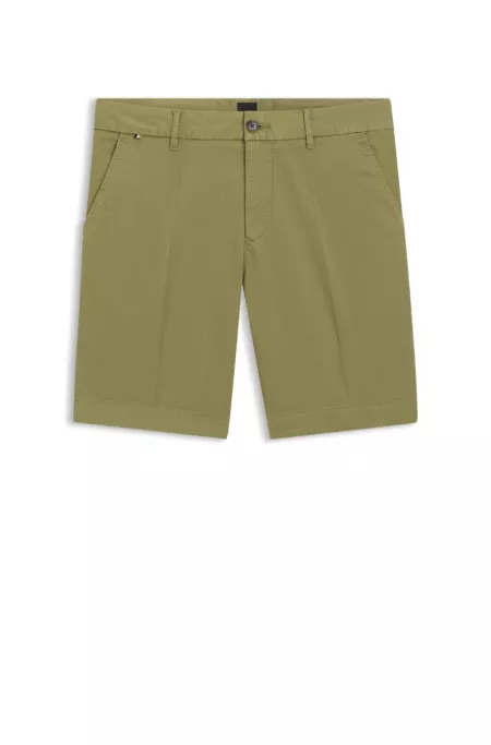 Slim-fit shorts in stretch-cotton twill