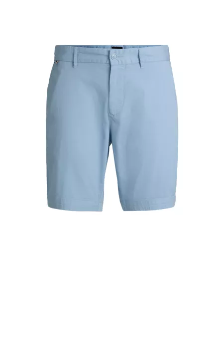 Slim-fit shorts in stretch-cotton twill