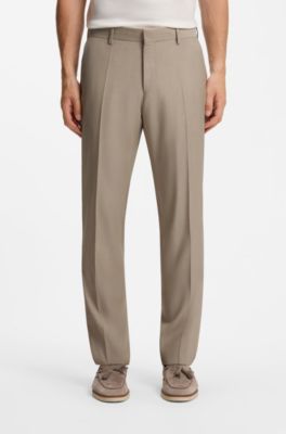 Slim-fit suit in a wool blend, Light Beige