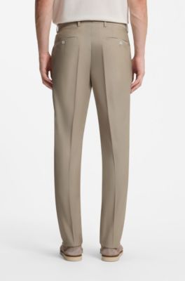 Slim-fit suit in a wool blend, Light Beige