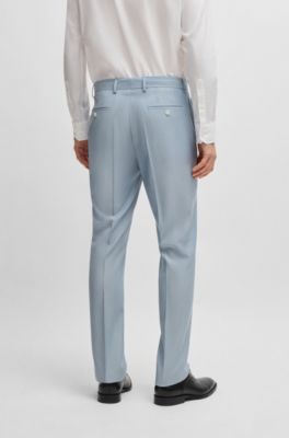 【セール】BOSS ヒューゴボス ヴァージンウールブレンド素材 立体織柄スーツ BOSS - スリムフィット ツーピーススーツ ストレッチバージン