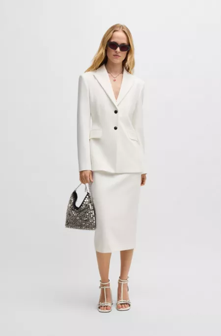 Slim-fit blazer with contrast buttons