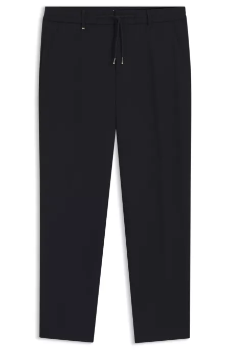 Formal trousers in stretch seersucker