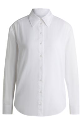 Chemisier Tailored en voile de coton, Blanc