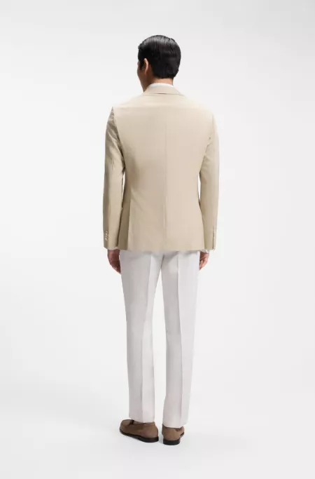 Slim-fit blazer in stretch chiffon