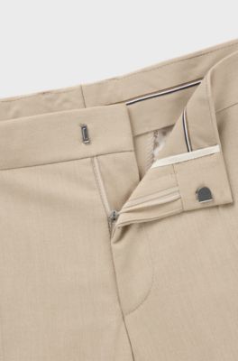 Formal trousers in stretch chiffon, Light Beige