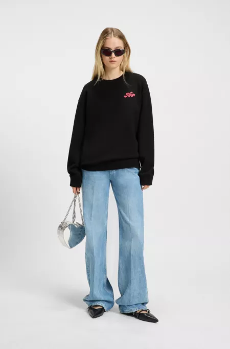 Cotton-terry sweatshirt with graphic artwork