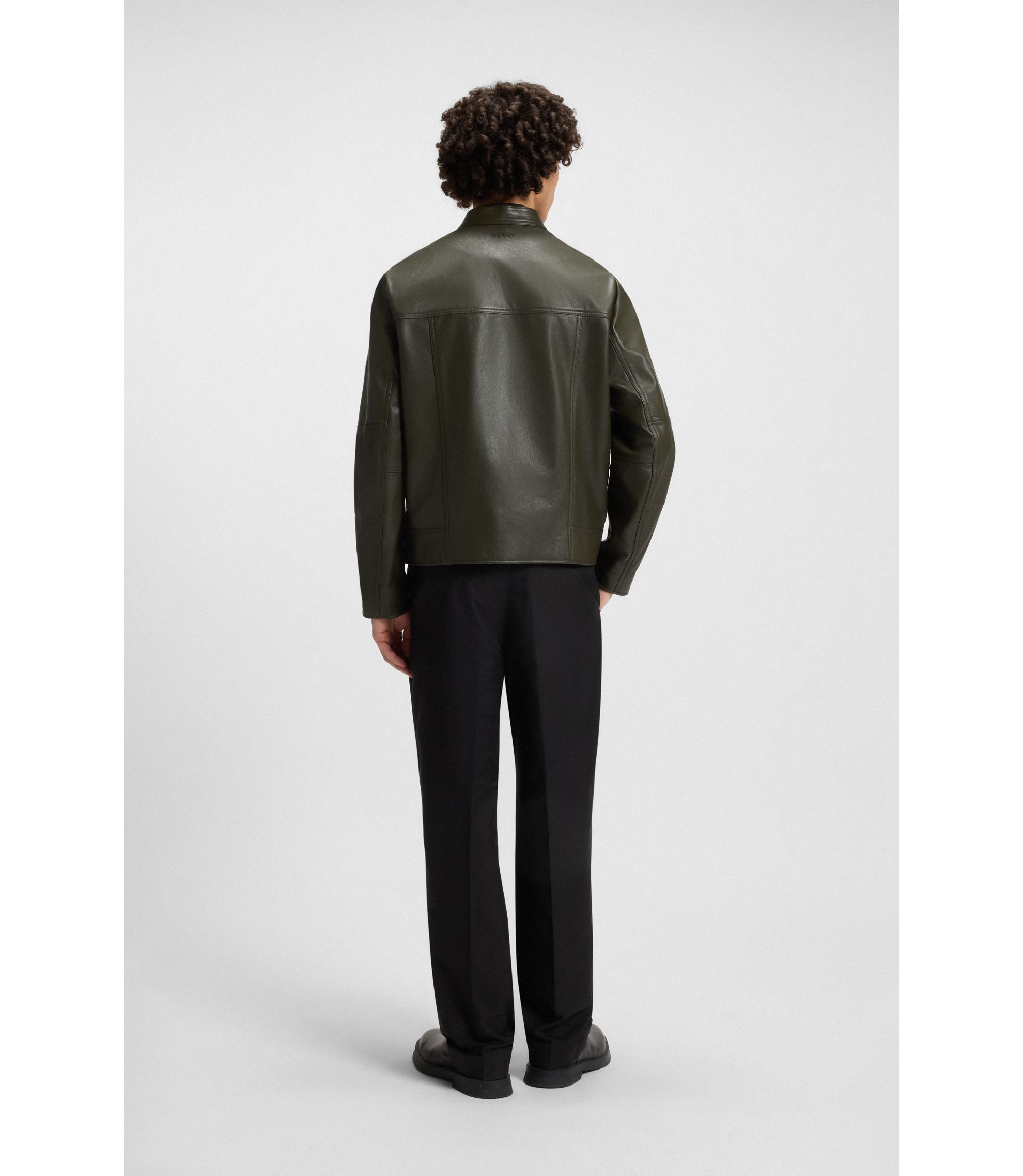 Hugo Boss 美品　ダークグリーン　オリーブ　カーキ　レザー ジャケット hbeu50540984_355_360?wid=1980&