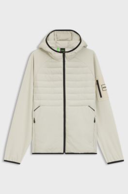 Water-repellent jacket with zipped sleeve pocket, Light Beige