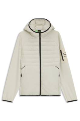 Water-repellent jacket with zipped sleeve pocket 1
