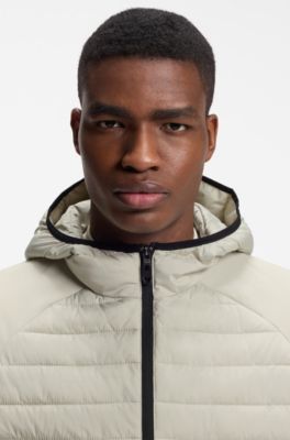 Water-repellent jacket with zipped sleeve pocket, Light Beige