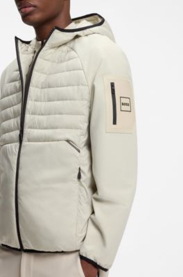 Water-repellent jacket with zipped sleeve pocket, Light Beige