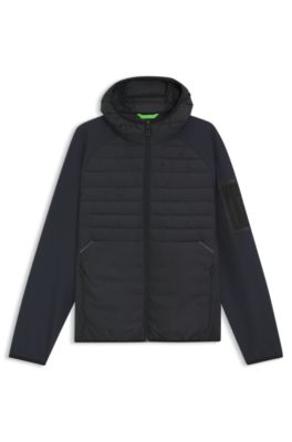 Water-repellent jacket with zipped sleeve pocket, Dark Blue