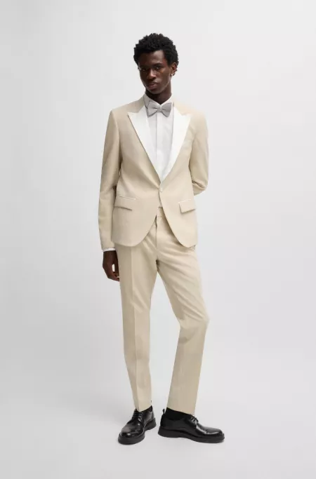 Slim-fit tuxedo jacket in a wool blend