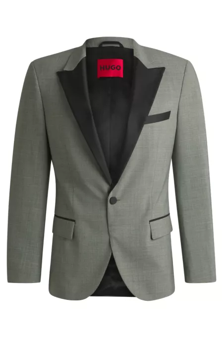 Slim-fit tuxedo jacket in a wool blend
