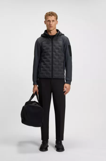 Veste en duvet à logo appliqué