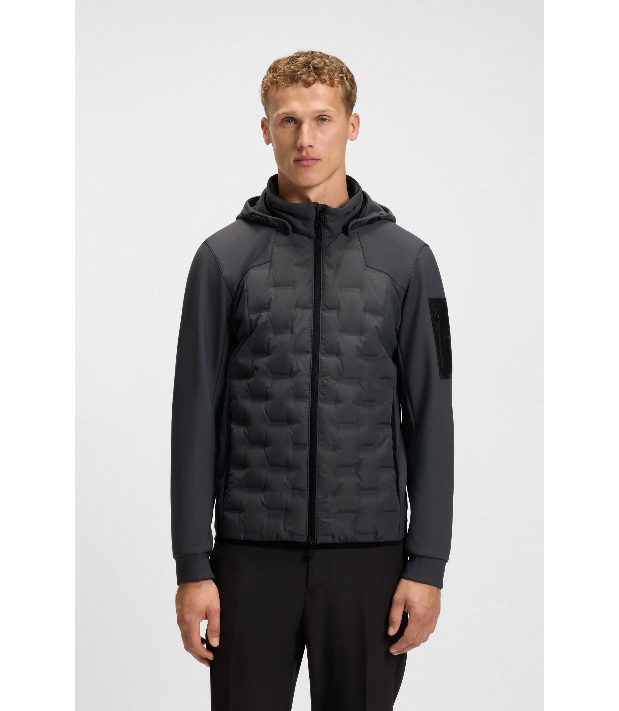 Jacke mit Daunenfüllung und verschweißtem Logo-Aufnäher