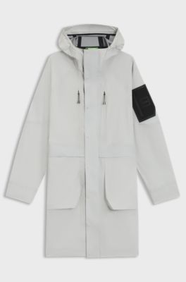 Water-repellent parka jacket with sealed seams, Light Grey