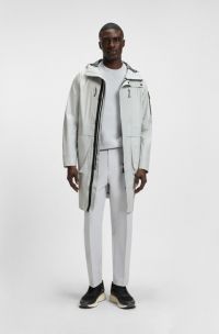 Water-repellent parka jacket with sealed seams, Light Grey
