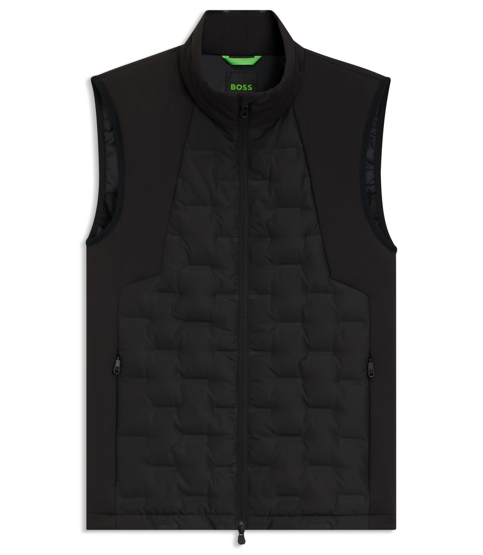 BOSS - ダウンベスト ウェルドロゴパターン - ブラック