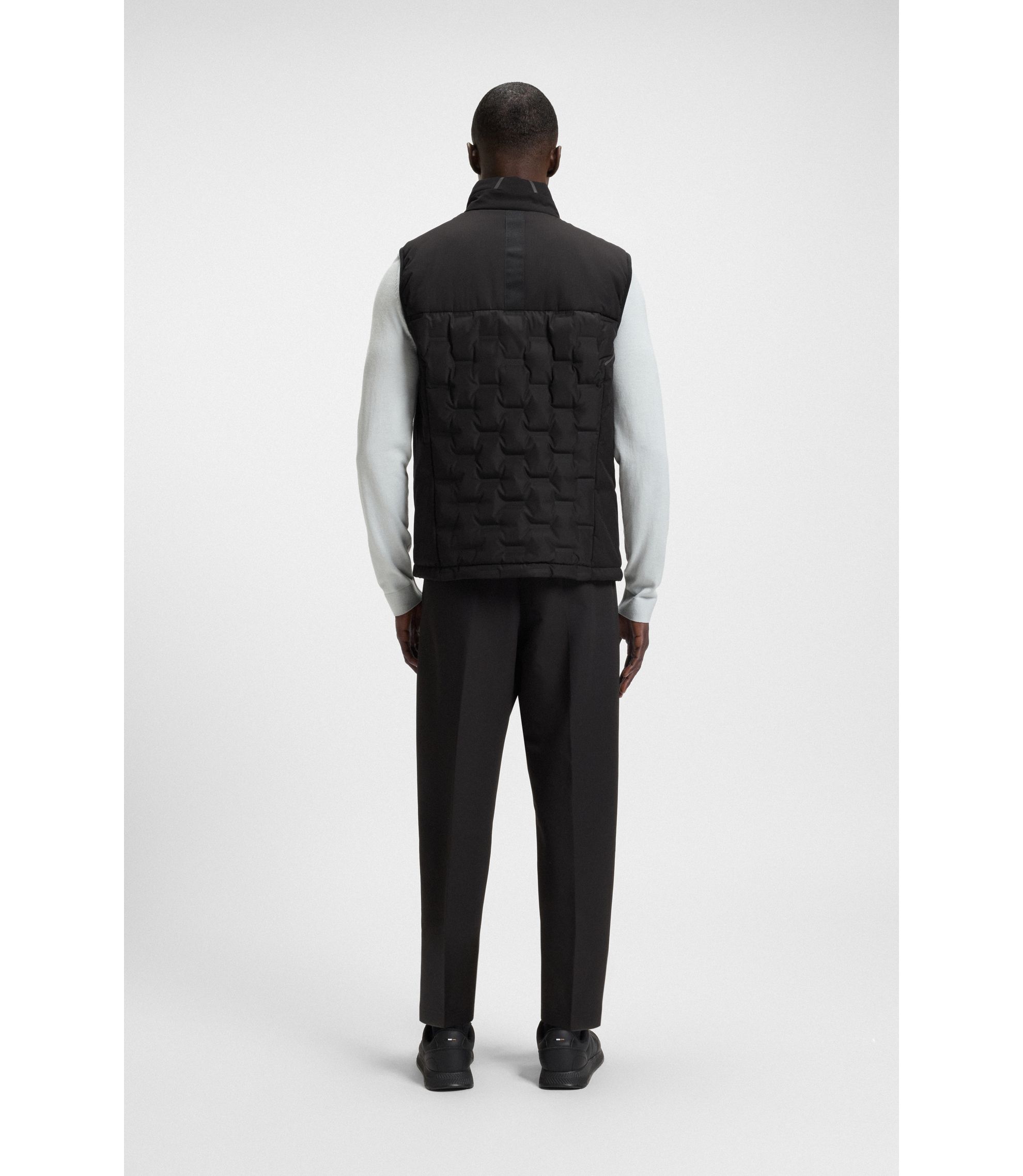 BOSS - ダウンベスト ウェルドロゴパターン - ブラック