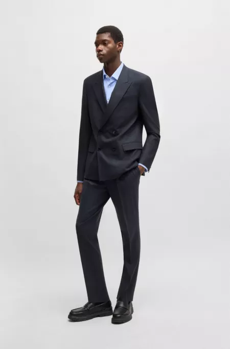 Slim-fit trousers in a wool blend