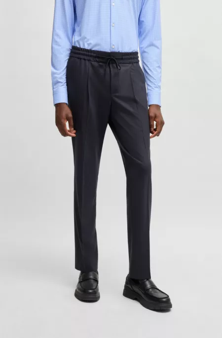 Slim-fit trousers in a wool blend