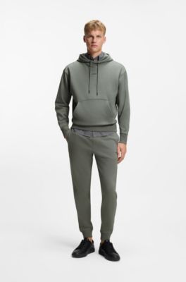 Casual cotton tracksuit set with a minimalist logo, Grey