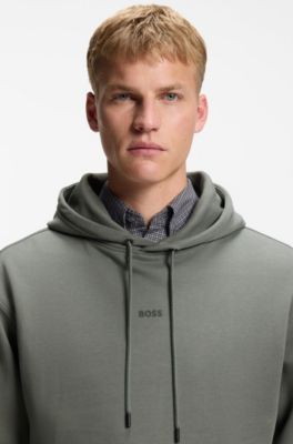 Casual cotton tracksuit set with a minimalist logo, Grey