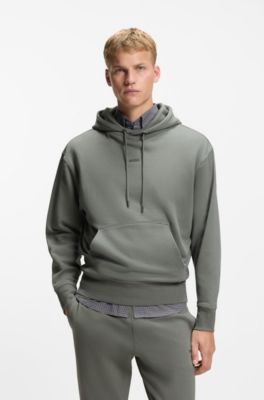 Casual cotton tracksuit set with a minimalist logo, Grey