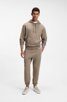 Casual cotton tracksuit set with a minimalist logo