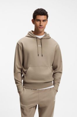 Ch&aacute;ndal de algod&oacute;n de estilo casual con logo minimalista, Beige