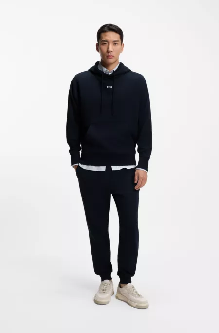 Cotton-terry tracksuit set with contrast logos