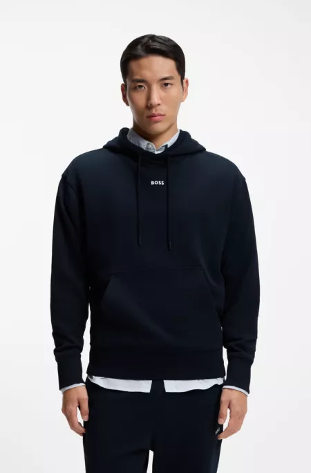 Cotton-terry tracksuit set with contrast logos