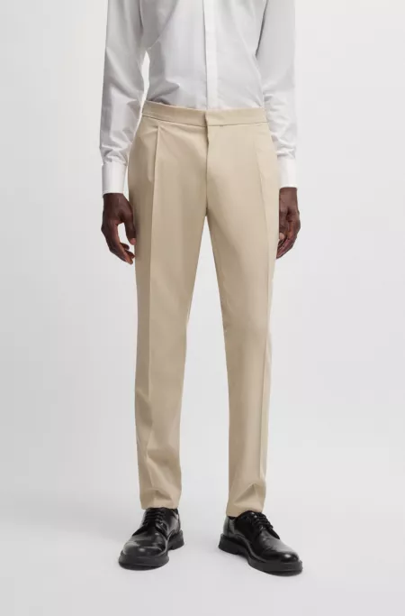 Slim-fit tuxedo trousers in a wool blend