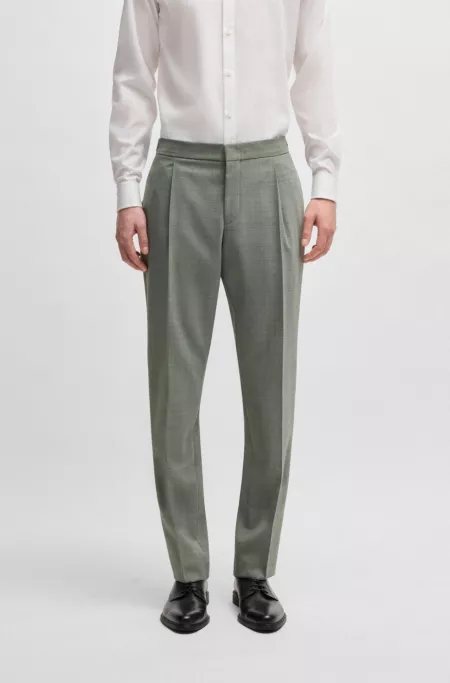 Slim-fit tuxedo trousers in a wool blend