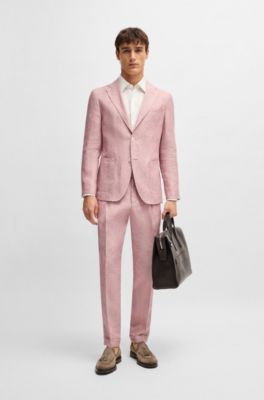 Slim-fit shirt in linen, White