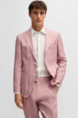 Slim-fit shirt in linen, White