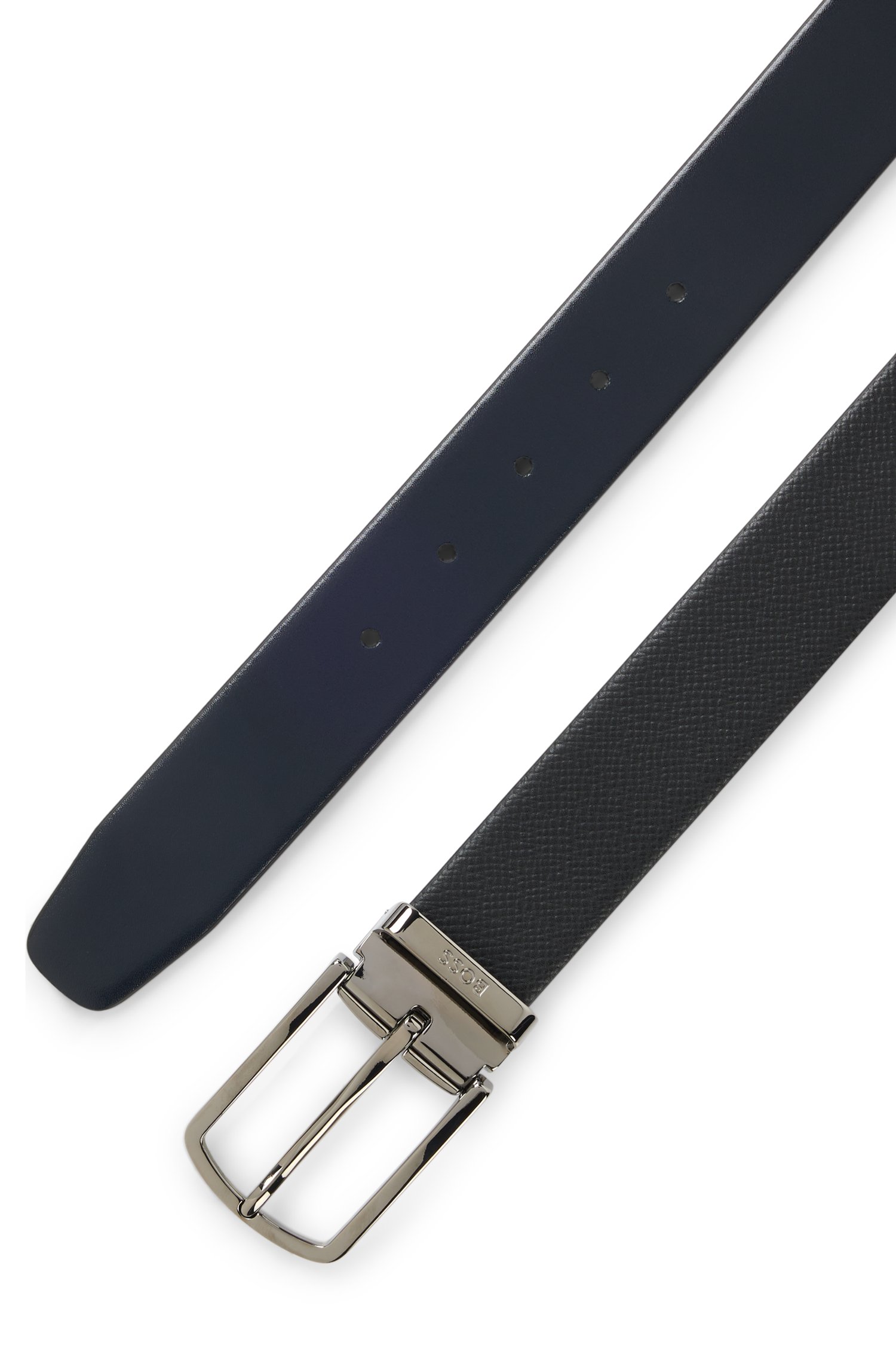 Boss Reversible belt in structured and smooth Italian leather skärp & hängslen herr – bild 2