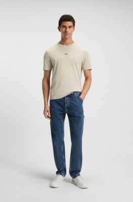 Regular-fit jeans in blue rigid denim, Blue