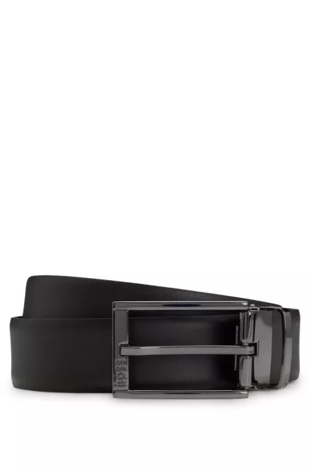 Ceinture en cuir avec boucle logo