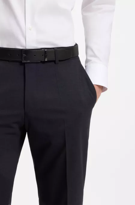 Ceinture en cuir avec boucle logo