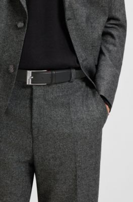 Patent-leather belt with red lining, Black