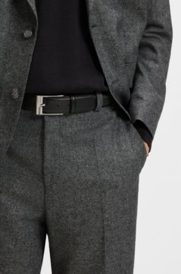 Patent-leather belt with red lining, Black