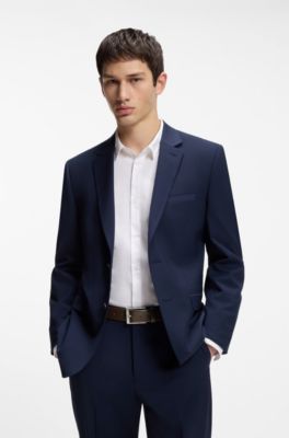 Grained-leather belt with silver-tone hardware, Dark Brown