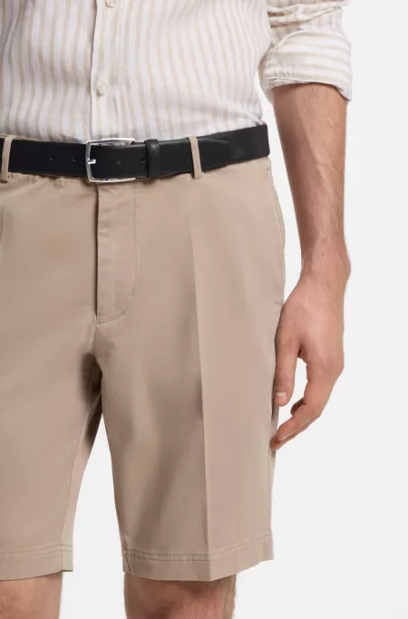 Leather belt with embossed structure
